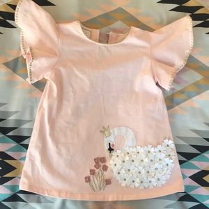 Mudpie 4t swan outfit